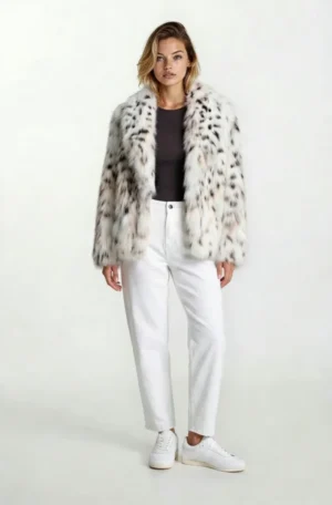 Lynx Cat Belly Fur Coat