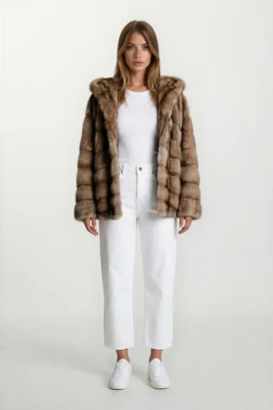 Lavandar Sable Hooded Jacket